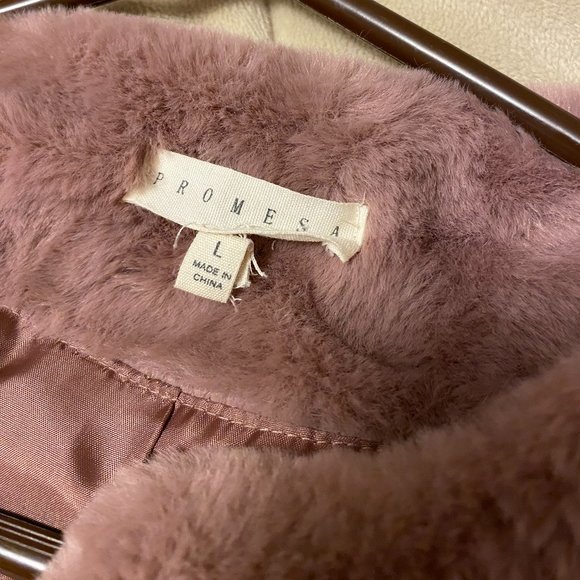 Promesa Studded Teddy Jacket, Mauve, Large - Picture 5 of 13